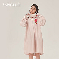 SANGLUO 桑罗 桑蚕真丝睡衣睡裙甜蜜暴击可外穿家居服女 粉色印花 S