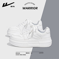 WARRIOR 回力 小白鞋女士休闲鞋韩版时尚夏季款学生面包鞋百搭透气厚底板鞋子女 纯白 38