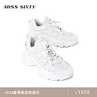 MISS SIXTY 2024夏季新款休闲鞋女网面拼接皮质时尚百搭运动老爹鞋