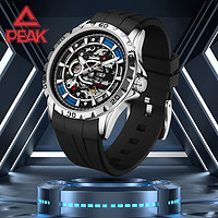 PEAK 匹克 探索系列酷潮机械表手表时尚款休闲百搭腕表 机械黑蓝-钢带