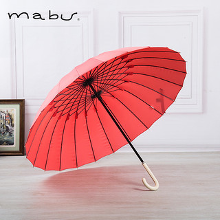MaBu 日本进口MaBu抗风暴雨长柄伞折伞复古江户晴雨伞商务遮阳伞防晒伞