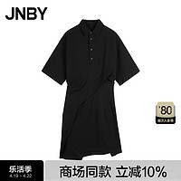 江南布衣（JNBY）24春夏连衣裙棉质折叠解构造型设计感5O4G15520 001/本黑 M