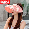 BONAS 寶娜斯 黑膠貝殼防曬帽 遮陽帽女戶外防曬帽 貝殼帽