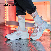 SKECHERS 斯凱奇 女鞋時尚百搭休閑鞋舒適緩震老爹鞋 白色/淺粉紅色-207 35