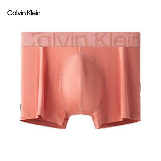 卡尔文·克莱恩 Calvin Klein 内衣男士提花腰边光泽低腰舒适防夹臀四角裤平角内裤NB3678 G4G-珊瑚粉 M