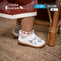 小蓝羊2024春季0-3岁小宝宝软底防滑学步鞋网面透气婴幼儿鞋 氧气白 21码 脚长12.3-13.2cm