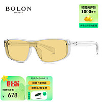 暴龙（BOLON）眼镜24年王鹤棣同款潮酷大框太阳镜防紫外线墨镜男女 BX5002A96 A96-透明色(非偏光)