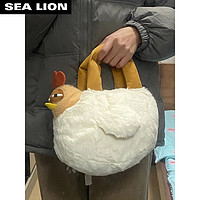 SEA LION咯咯鸡疗愈毛绒鸡包创意可爱潮流玩具收纳小包挎包女