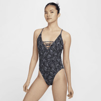 NIKE 耐克 Swim Sneakerkini 2.0 女子交叉肩帶露背連體泳衣