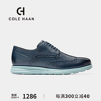 COLE HAAN 歌涵 colehaan/歌涵 男鞋牛津鞋 24年春季布洛克雕花休闲皮鞋男C37962 藏青-C37962 40