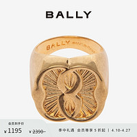 BALLY 巴利 24春夏Emblem徽章标识金色女士戒指6306930