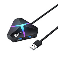 联想来酷RGB呼吸灯扩展器usb3.0分集线器笔记本台式电脑外接一拖四接口typec拓展坞多功能延长hub转换插头