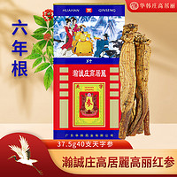 华韩 庄高居丽红参高丽参37.5克40支天字参人参6年根可切红参片