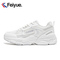 百亿补贴：Feiyue. 飞跃 Feiyue/飞跃休闲鞋女2024春季新款网眼透气舒适厚底运动鞋小白鞋