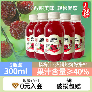Xiazhimei 夏至梅 杨梅汁300ml*5瓶