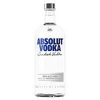 绝对伏特加 全球直采 Absolut Vodka 绝对伏特加原味经典瑞典洋酒 一瓶一码 1000mL 1瓶