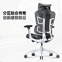 ERGOUP 有谱 FLY MAX人体工学椅电脑椅办公椅双背家用舒适久坐人体工程学椅子 黑框黑网 120-155度(含) 可旋转可升降扶手