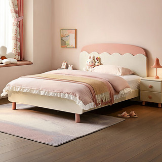 QuanU 全友 家居 儿童床现代简约可爱风板式床单人床公主床121378 1.2米