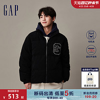 Gap 盖璞 男女装秋季2023LOGO远红外发热保暖灯芯绒羽绒夹克720815