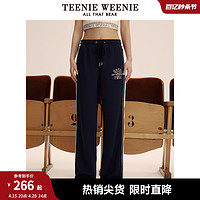 TEENIE WEENIE TeenieWeenie小熊宽松时尚直筒卫裤宽松韩版运动长裤学院女装