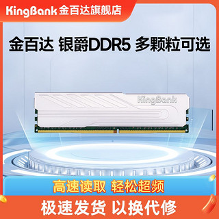 KINGBANK 金百达 银爵32G/64G DDR5 6000 6400台式机电脑马甲内存条