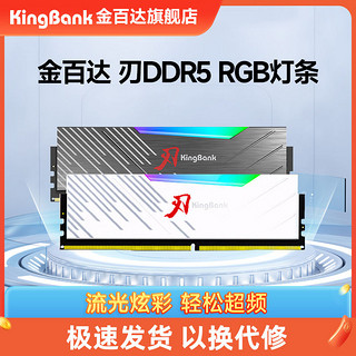KINGBANK 金百达 白刃 DDR5 6800MHz RGB 台式机内存 灯条 白色 16GB C34