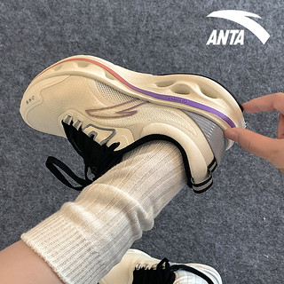 ANTA 安踏 跑步鞋女鞋能量环防泼水科技跑鞋透气轻便缓震防滑软底运动鞋