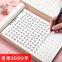 常用3000字2本（每本每页不重复）送正姿钢笔+12支墨囊