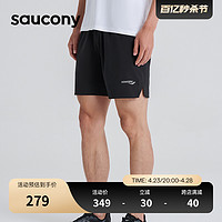 Saucony索康尼夏季男跑步短裤透气梭织运动训练短裤休闲通勤舒适