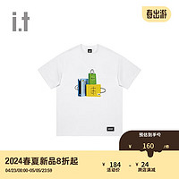 UNDER GARDEN it男装圆领短袖T恤2024夏季潮流时尚半袖002510 WHX/白色 XS