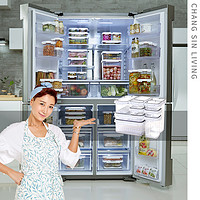 Chang Sin Living 保鲜盒十件套冰箱收纳盒冷冻冷藏储物盒食物存放罐蔬菜肉类保鲜盒
