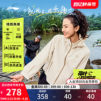 LI-NING 李寧 荷葉風衣 | 春季戶外防潑水防曬衣防風連帽可拆卸厚外套女士