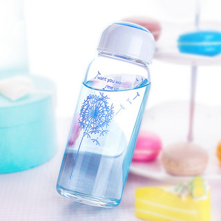 GIANXI 捷安玺 玻璃杯便携可爱韩国创意茶杯学生透明水瓶家用女杯子儿童水杯