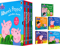 小猪佩奇（5册） Peppa Pig 英文进口原版童书  佩奇在哪里 精装翻翻书套装