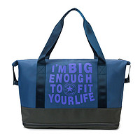 圣腾短途手提旅行包大容量防水折叠旅行袋女出差单肩行李包收纳待产包 蓝色（可扩容）