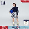 Gap 盖璞 女装2024春夏新款学院风格纹百褶裙减龄A字短裙迷你裙888425