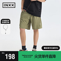 英克斯（inxx）APYD 基础简约运动风短裤男女同款宽松休闲APE2240735 橄榄绿 S