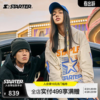 STARTER 連帽衛衣男女同款秋季美式復古寬松休閑外衣 樺木白 M