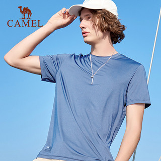 CAMEL 骆驼 户外短袖男运动上衣2024年夏季吸汗透气百搭圆领情侣速干T恤