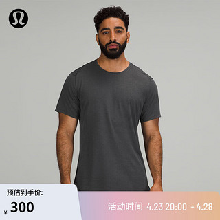 lululemon 丨Fast and Free 男士运动短袖 T 恤 LM3CQ7S 杂色石墨灰