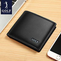 GOLF 高爾夫 經典商務男士錢包大容量多卡位卡包短款耐磨零錢包