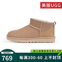 UGG 美版女士雪地靴休闲经典短靴舒适短筒靴 SAND-沙栗色 38