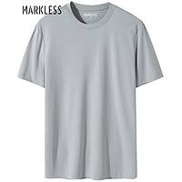 Markless 新款液氨絲光棉t恤 100%棉 淺灰色