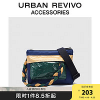 URBAN REVIVO2024夏季男士潮流拼色户外斜挎包UAMB40077 多色