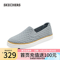 斯凯奇（Skechers）女士一脚蹬休闲鞋100677 灰色/GRY 35.5
