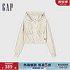 Gap 盖璞 女装2024春季遮阳抽绳落肩短款工装风连帽夹克外套874479 米色 170/88A(L) 亚洲尺码