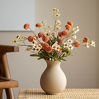 CRUX 南十字星 创意大肚陶瓷花瓶摆件客厅插花干花花器中式餐桌装饰品