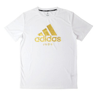 adidas 阿迪达斯 男式短袖大LOGO简约时尚圆领夏季运动T恤