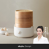 olayks 欧莱克 竹笼电蒸锅家用多功能蒸煮一体锅小笼包子馒头早餐机