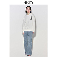 百亿补贴：MECITY 女士春季新款潮流时尚宽松拼接印花logo卫衣女513949